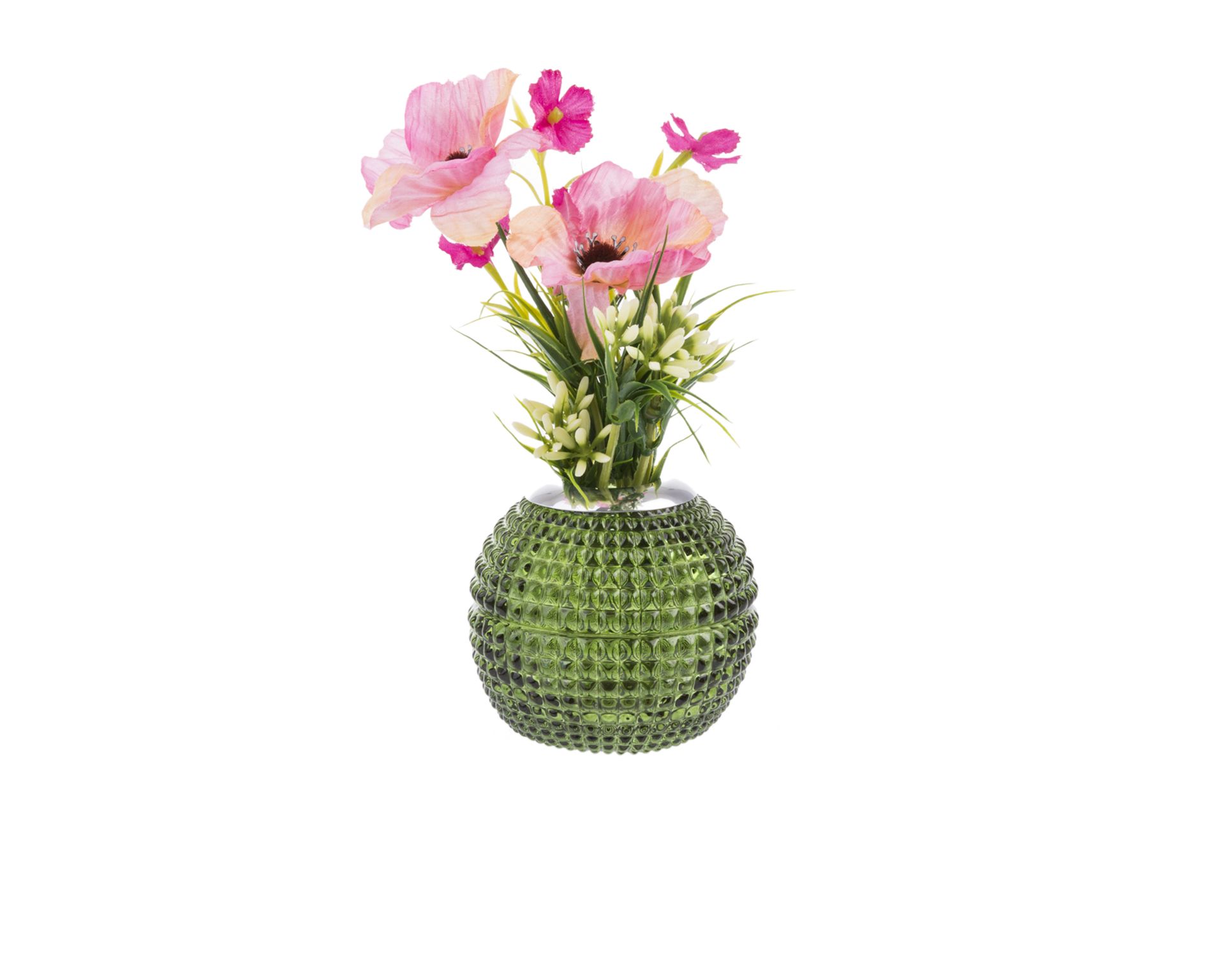 Vaso Linfa Argento Pvd Quadri Verde Argenesi