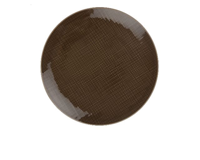 Dinner plate mesh porcelain walnut