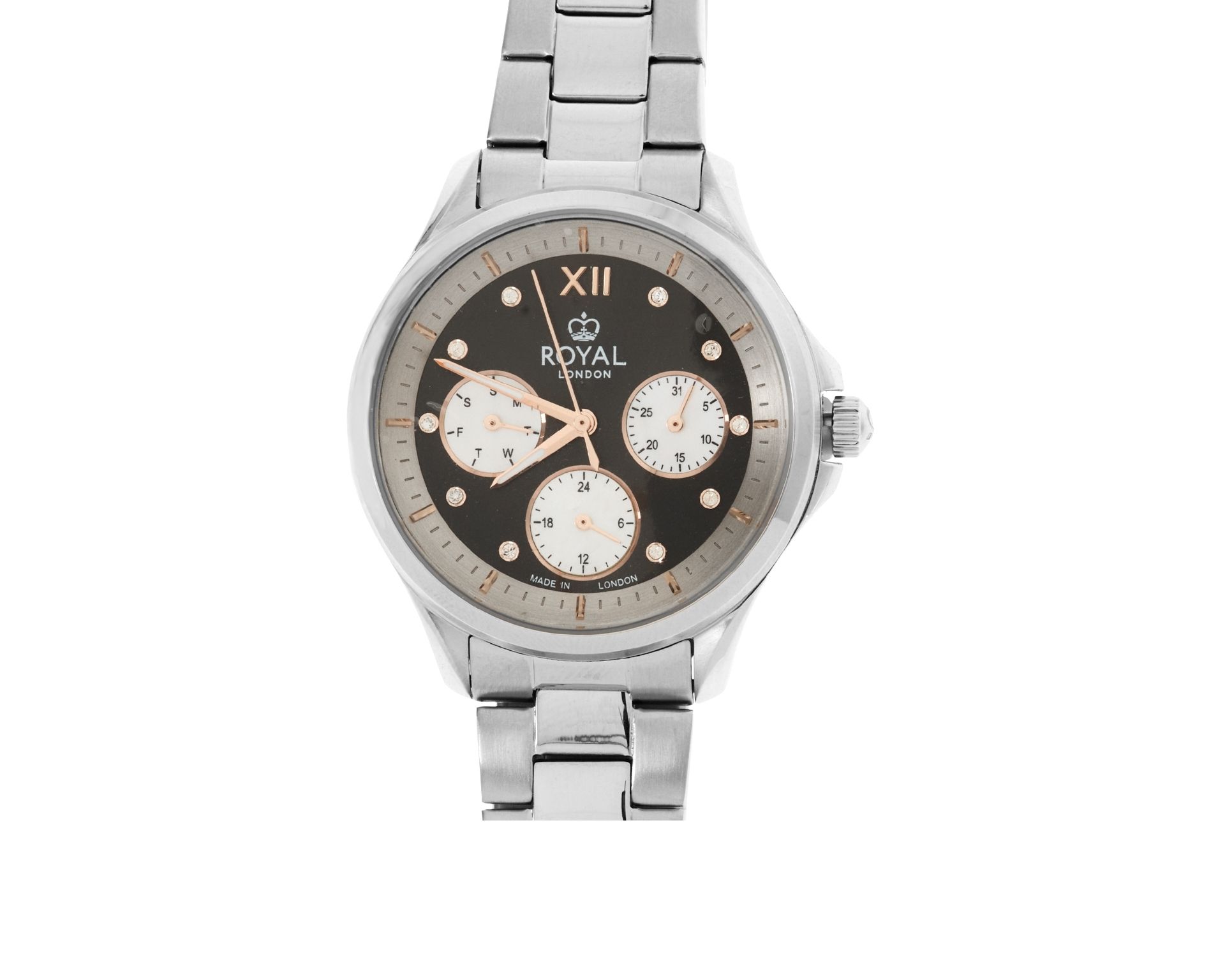 Orologio Da Polso Donna Acciaio Con Quadrante Nero Royal London 188910 888rl2152402