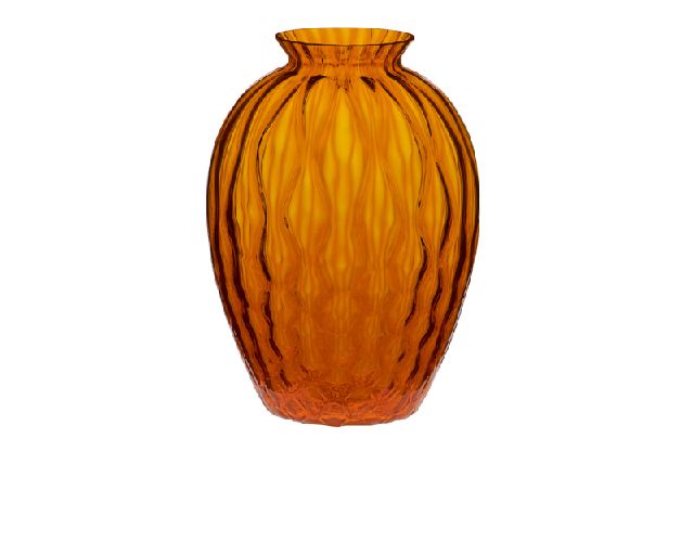 Vaso polaris vetro di murano arancio