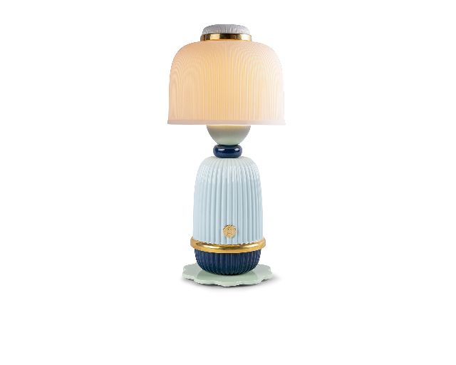 Lampada kokeshi porcellana blu