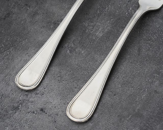 Legumes Cutlery Set Silver In English Style Zanolli Vintage 186353 Us0007321