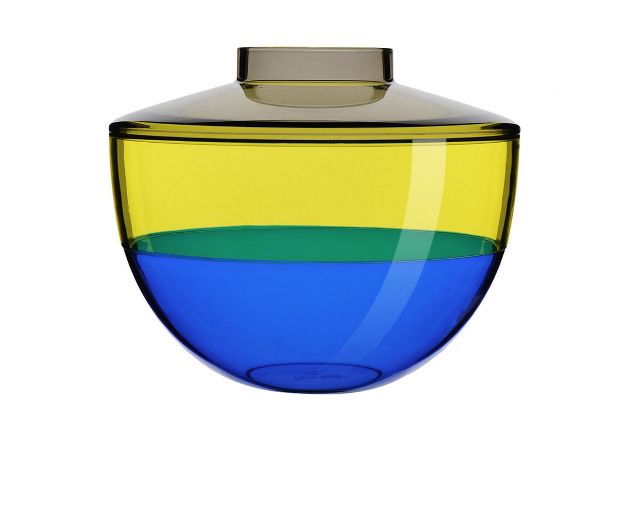 Vaso shibuya fumè giallo blu