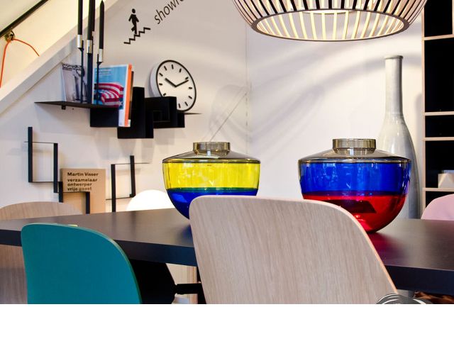 Vaso Shibuya Fume Giallo Blu Kartell