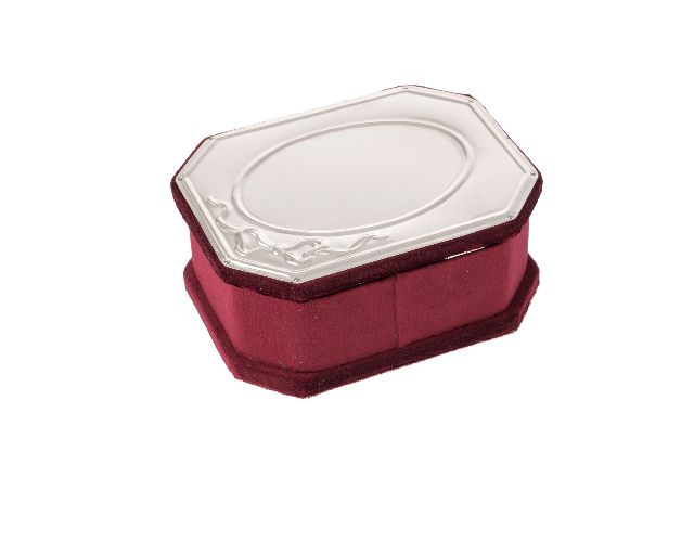 Scatola Portagioie Argento E Velluto Bordeaux Selezione Zanolli 8646 248sc534bo