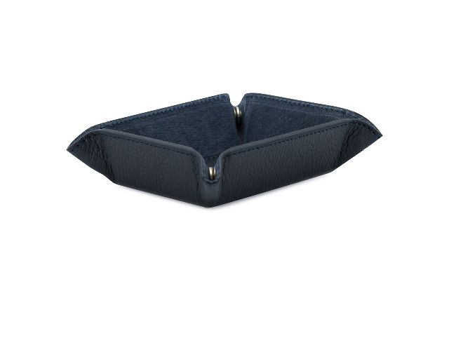 Business card holder object leather blue navy