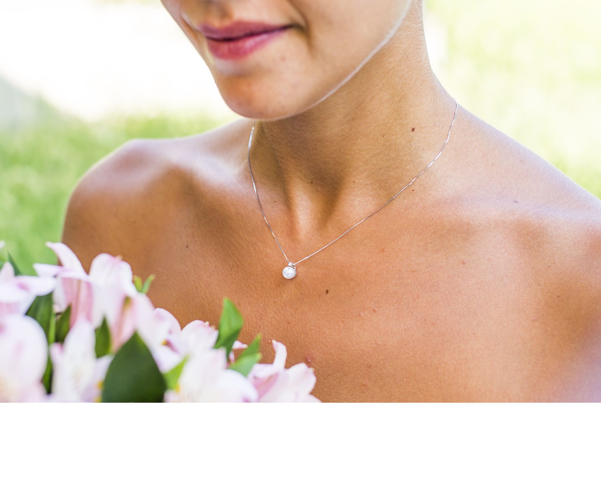 Necklace Gold 750 With Akoya Pearl And Diamond Selezione Zanolli