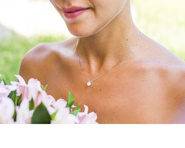 Necklace gold 750‰ with akoya pearl and diamond