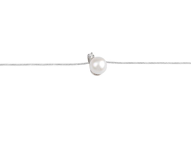 Necklace Gold 750 With Akoya Pearl And Diamond Selezione Zanolli