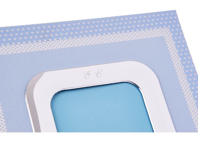 Album Teddy Bear Pvd Silver With Picture Frame Blue Selezione Zanolli 163525 875pu857220ac
