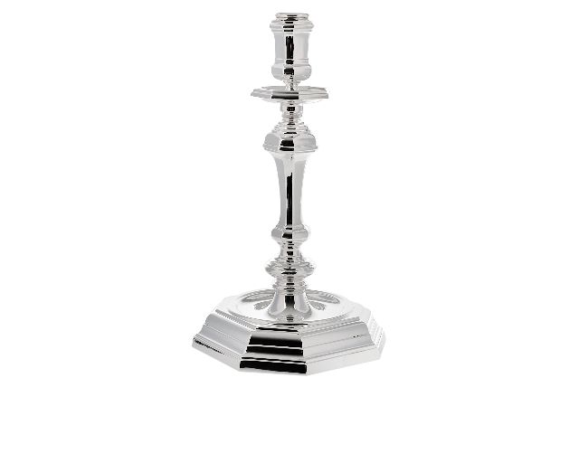 Candeliere argento ottagonale