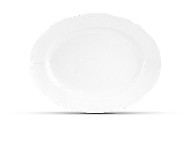 Large oval tray antico doccia porcelain white