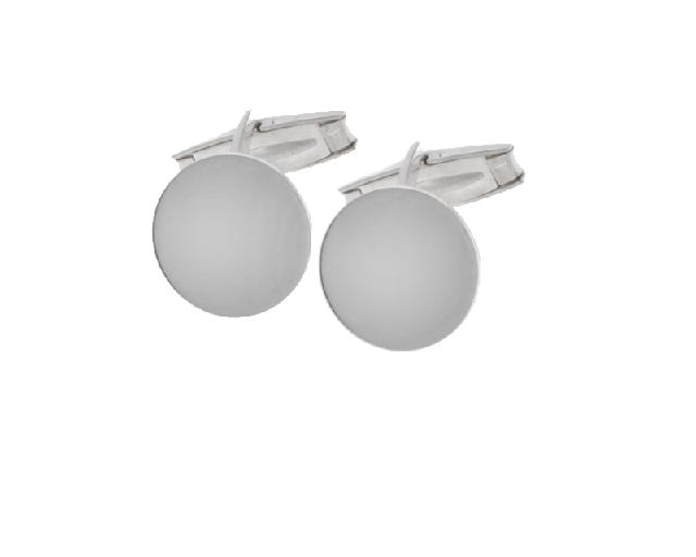 Round cufflinks silver