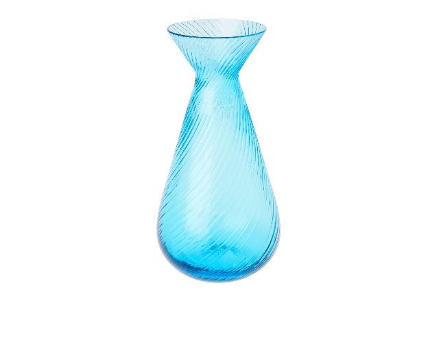 Vase gemme rigadin murano glass aquamare