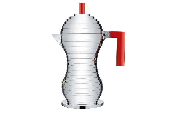Caffettiera pulcina induzione manico rosso sei tazze