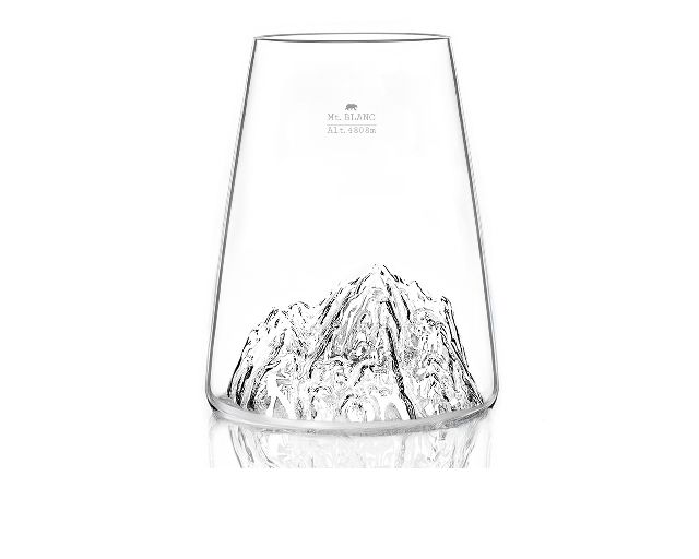 Long Drink Glass Topographic Monte Bianco Alaskan Maker 189445 200vdb