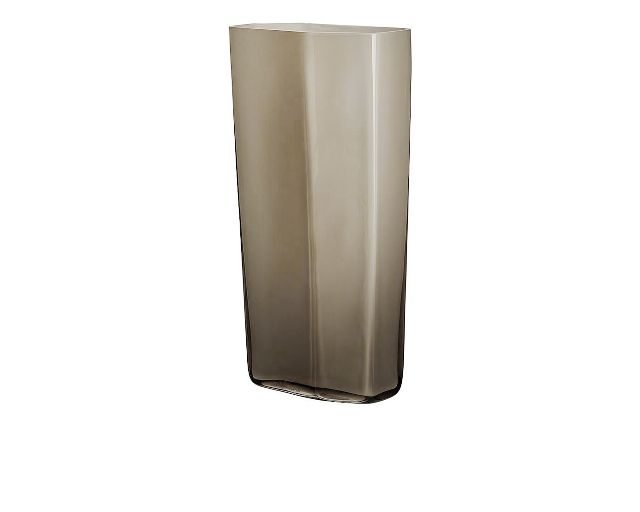 Vaso bastione vetro di murano marrone
