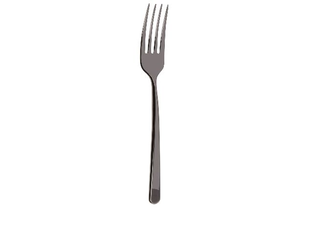 Forchetta servire insalata linear black acciaio