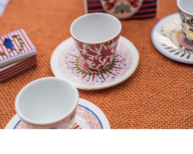 Tazza caffè abracadabra fiamme porcellana