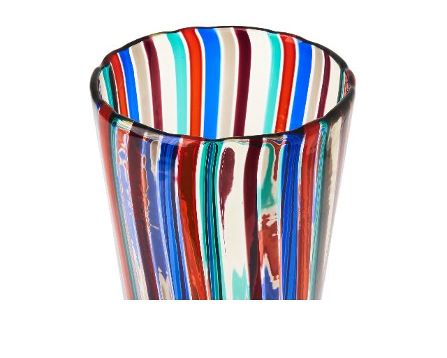 Vaso A Canne Vetro Di Murano Venini