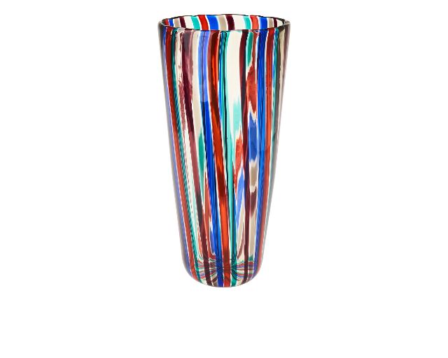 Vaso canne vetro di murano multicolore