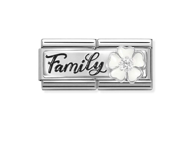 Family composable steel silver and zircons