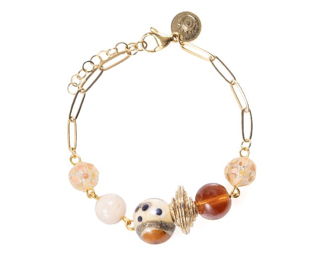 Bracciale glow vetro di murano topazio