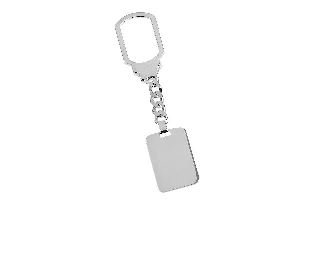 Keychain Silver With Rectangular Plate Selezione Zanolli 10669 2v84pc