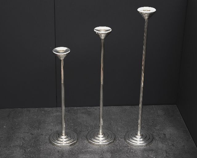 Set di tre candelieri monofiamma argento 409 grammi usato ricondizionato