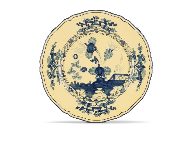 Charger plate oriente italiano citrino porcelain