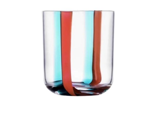 Tumbler glass gesti turquoise red