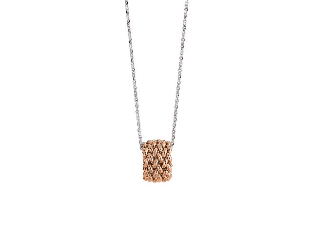 Necklace chicco silver with rosè pendant
