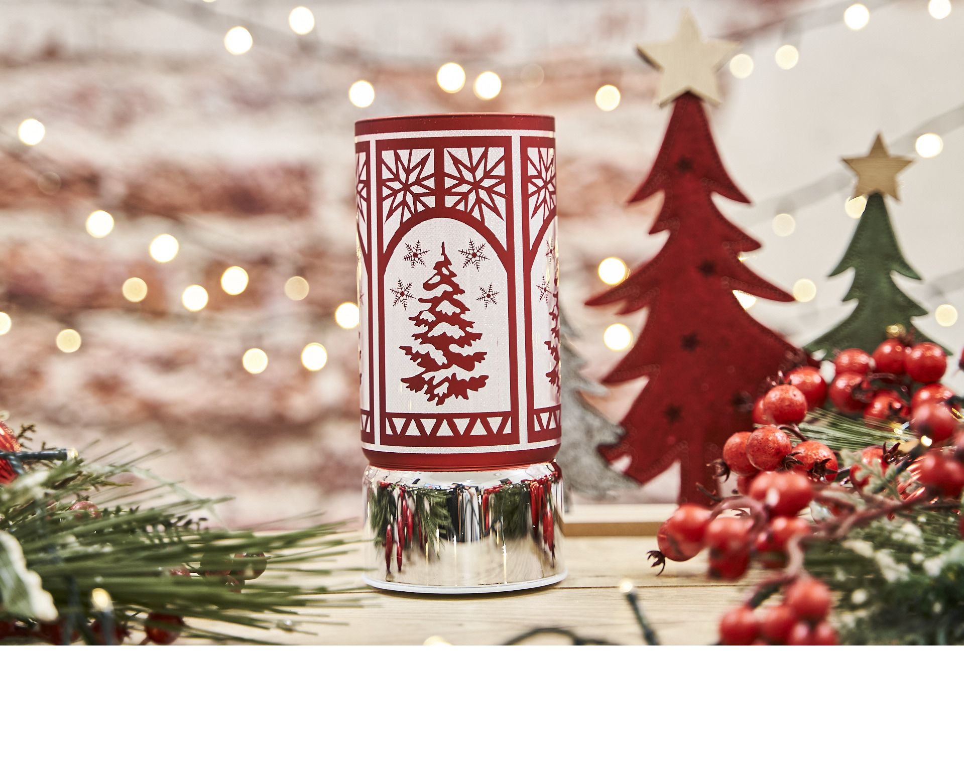 Idea Regalo Natale Lume Di Natale Rosso Con Luce Led Selezione Zanolli 177850 592n857903ro