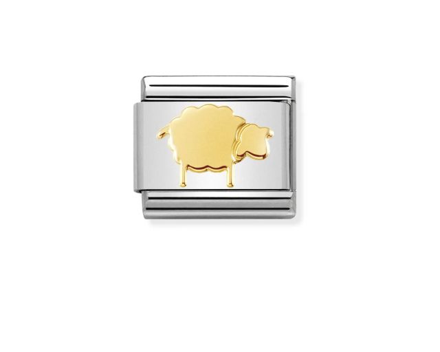 Pecora composable acciaio e oro