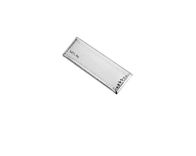 Rectangular blazon bilaminated silver