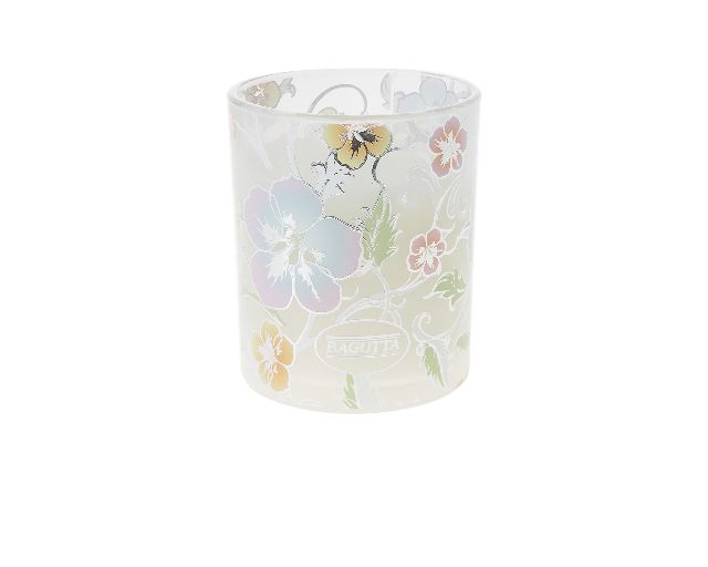 Candleholder glass vanilla white