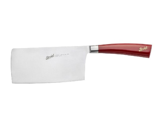 Coltello cuoco cinese elegance acciaio con manico rosso