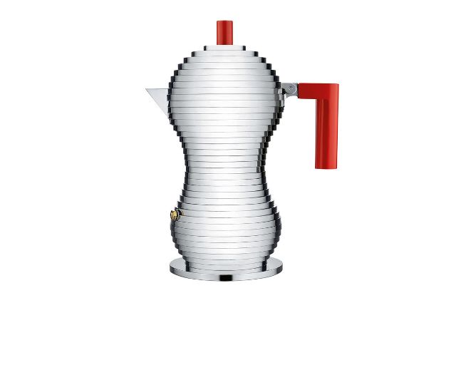 Caffettiera pulcina induzione manico rosso tre tazze