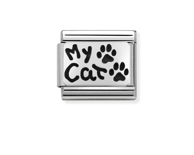 My cat composable acciaio e argento