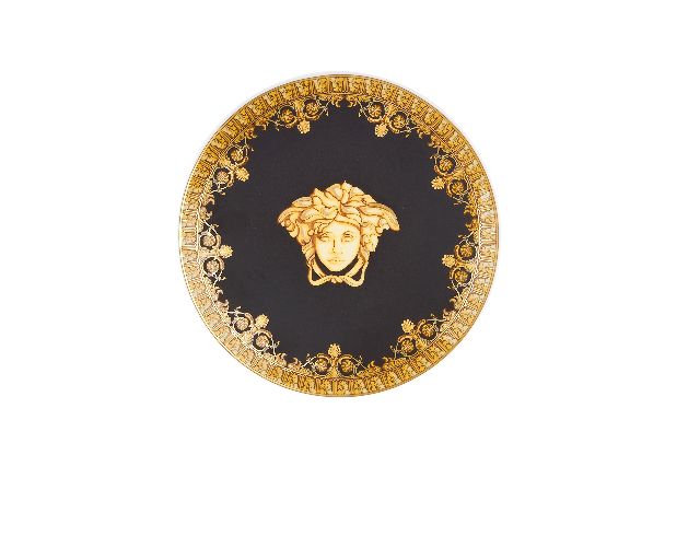 Piattino baroque porcellana nero