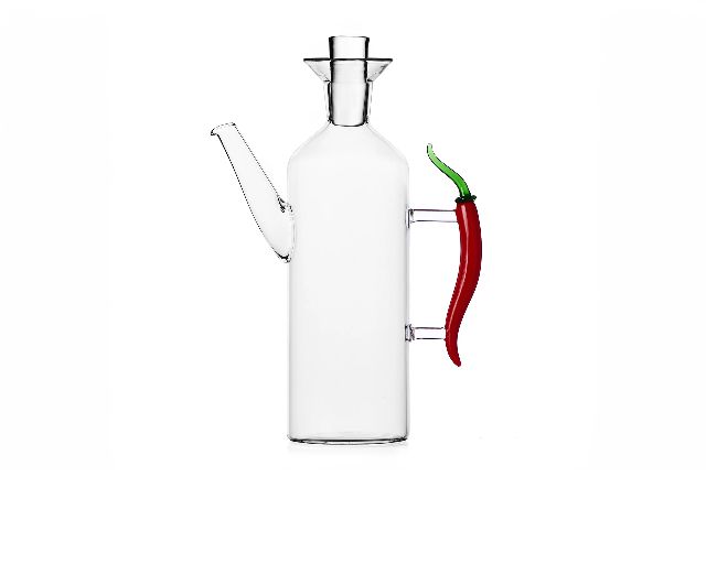 Big oil bottle vegetables chili pepper