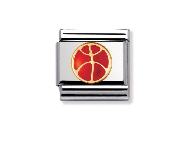 Basketball composable steel gold and enamel