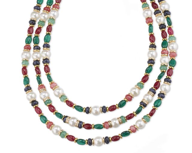 Necklace unica brass