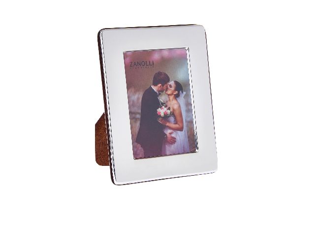 Picture frame silver with shiny band