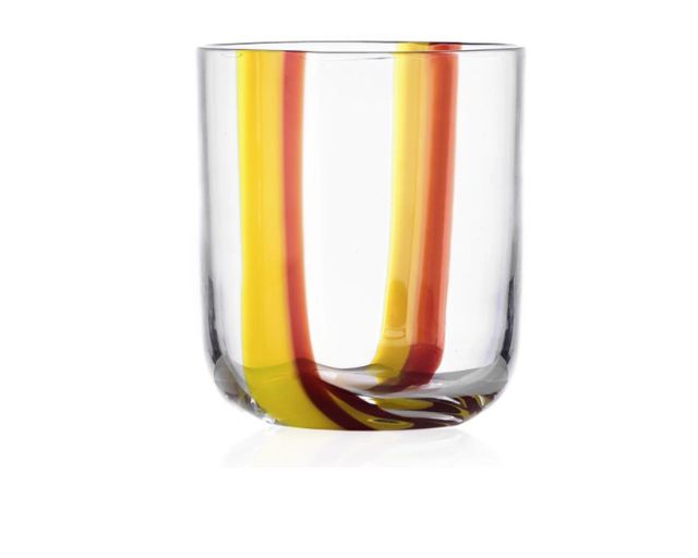 Tumbler glass gesti yellow burgundy