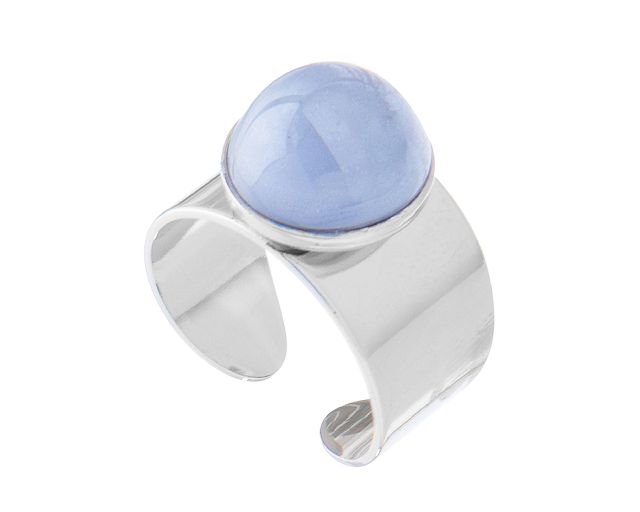 Anello seaside serenity vetro di murano bluino