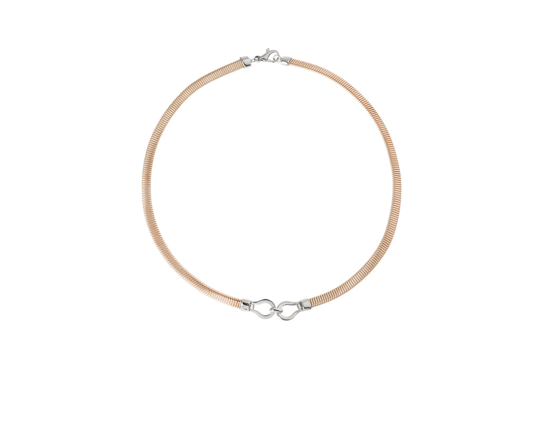 Necklace Silver Tubogas With Central Interlacing Selezione Zanolli 164605 834cf1715rhr