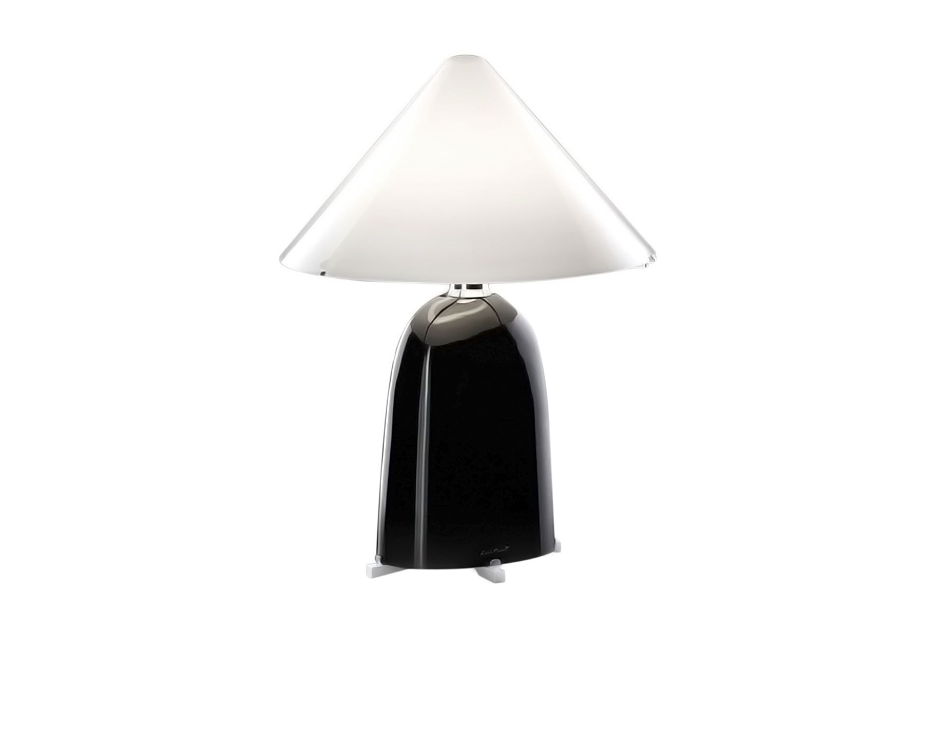 Lampada Ovale Vetro Di Murano Nero Carlo Moretti 40332 67795opc