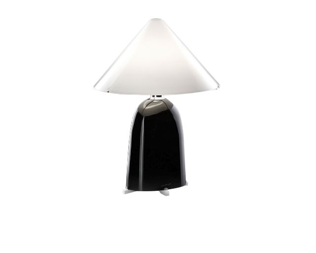 Lampada ovale vetro di murano nero