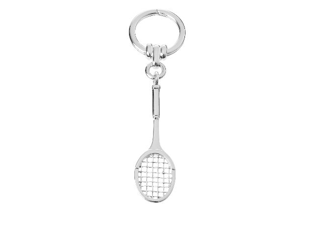 Keyring tennis silver